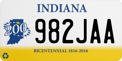 IN license plate 982JAA