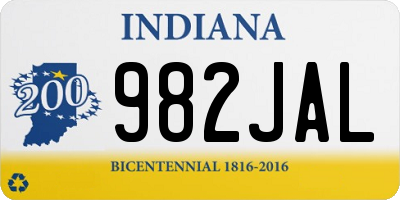 IN license plate 982JAL