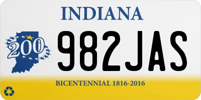 IN license plate 982JAS