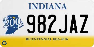 IN license plate 982JAZ