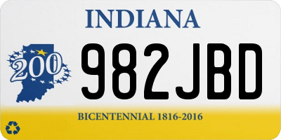 IN license plate 982JBD