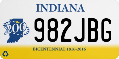 IN license plate 982JBG