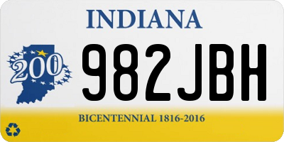 IN license plate 982JBH