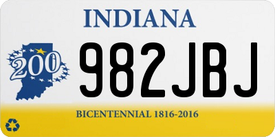 IN license plate 982JBJ