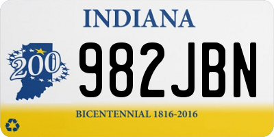 IN license plate 982JBN