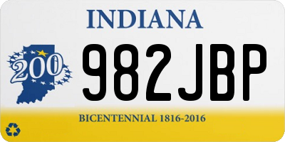 IN license plate 982JBP