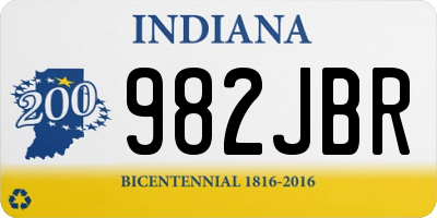 IN license plate 982JBR