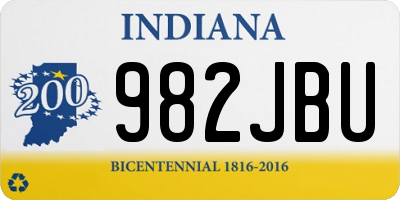 IN license plate 982JBU