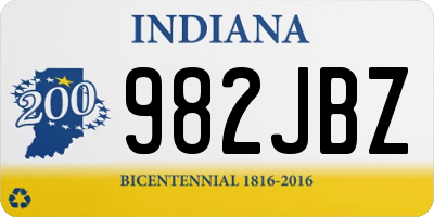 IN license plate 982JBZ