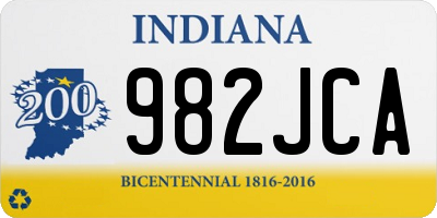 IN license plate 982JCA
