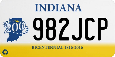 IN license plate 982JCP