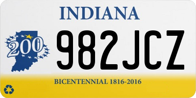 IN license plate 982JCZ