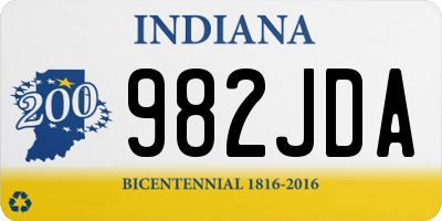 IN license plate 982JDA