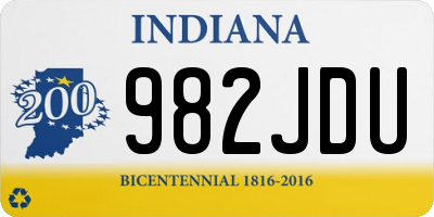 IN license plate 982JDU