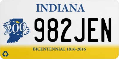 IN license plate 982JEN