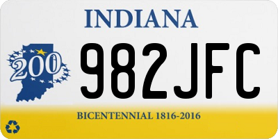 IN license plate 982JFC