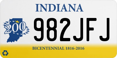 IN license plate 982JFJ