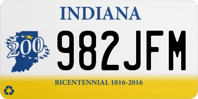 IN license plate 982JFM