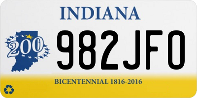 IN license plate 982JFO