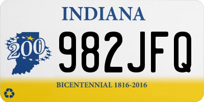IN license plate 982JFQ