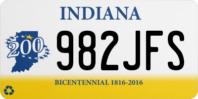 IN license plate 982JFS