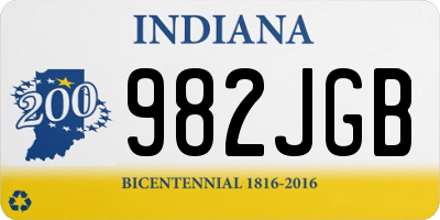 IN license plate 982JGB
