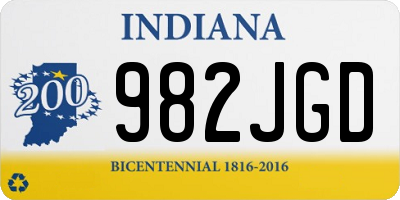 IN license plate 982JGD
