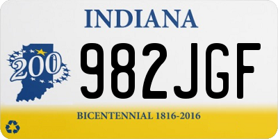 IN license plate 982JGF