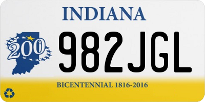 IN license plate 982JGL