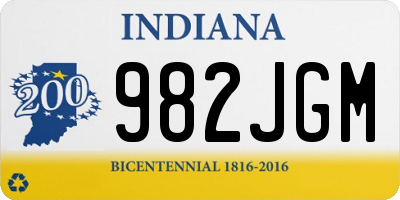 IN license plate 982JGM