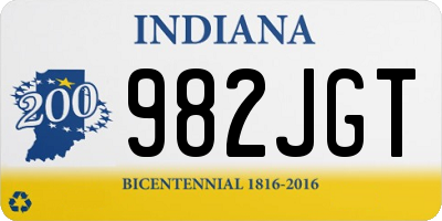 IN license plate 982JGT
