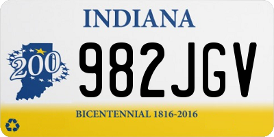 IN license plate 982JGV