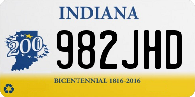 IN license plate 982JHD
