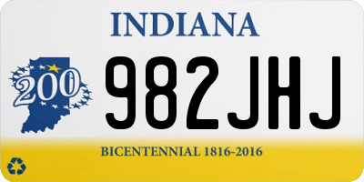 IN license plate 982JHJ