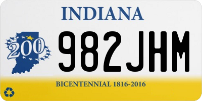 IN license plate 982JHM