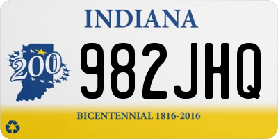 IN license plate 982JHQ