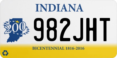 IN license plate 982JHT