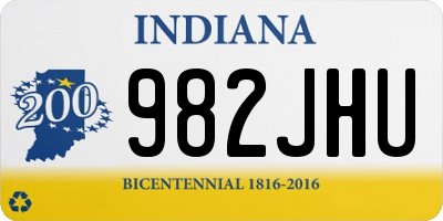 IN license plate 982JHU