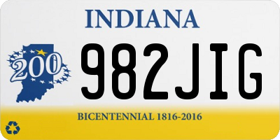 IN license plate 982JIG