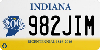 IN license plate 982JIM