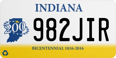 IN license plate 982JIR