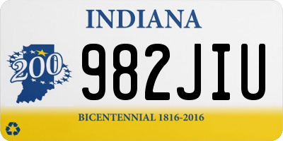 IN license plate 982JIU
