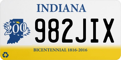 IN license plate 982JIX