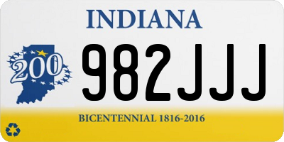 IN license plate 982JJJ