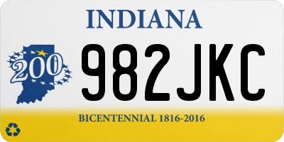 IN license plate 982JKC