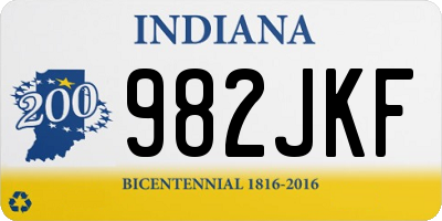 IN license plate 982JKF