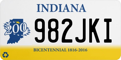 IN license plate 982JKI