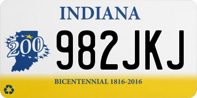 IN license plate 982JKJ