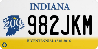 IN license plate 982JKM