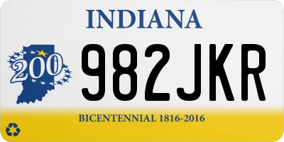 IN license plate 982JKR